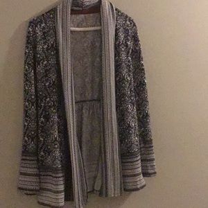 Gray and white coverlet